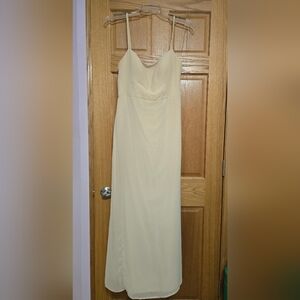 Azazie Strapless Cream Dress